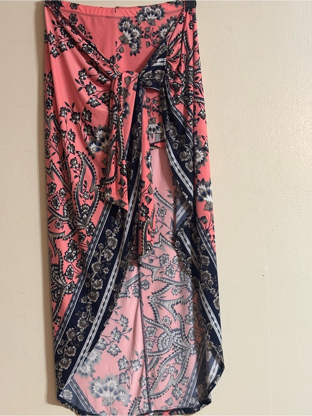 VENUS Coral Floral Skorts high low Midi Skirt